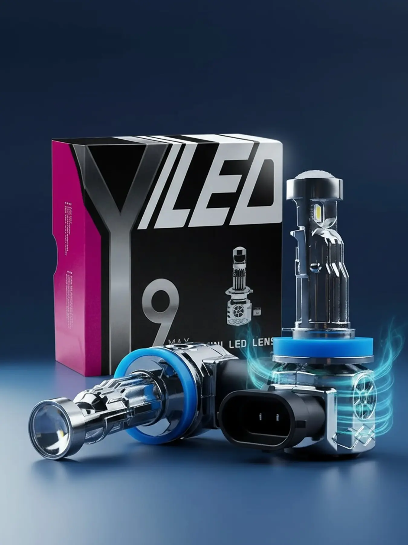 LED Car Headlight Bulb Set (2 Packs), H7 H11 9005 9006, Aviation Aluminum 6063, Waterproof, 30000+ Hours Durability, Road-Legal Use, Led Headlamps Bulbs, Led Headlights