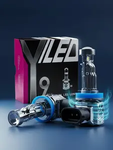 LED Car Headlight Bulb Set (2 Packs), H7 H11 9005 9006, Aviation Aluminum 6063, Waterproof, 30000+ Hours Durability, Road-Legal Use, Led Headlamps Bulbs