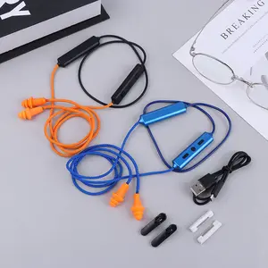 Wired Bluetooth In-Ear Earbuds, Noise Suppression Headphone for Work Hearing Protection, Audio Device with Imitation Labor Protection Design
