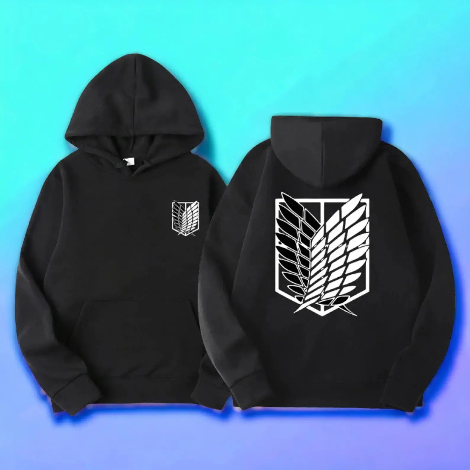 Women's Attack On Titan Eren Yeager Hooded Neck Hoodie - Aesthetic, Graphic Print, Preppy Look, Soft Fabric, Everyday Streetwear, Unisex Harajuku Shingeki No Kyojin Pullover Top