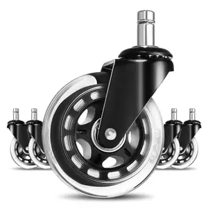 3 Inch Flower Core PU Wheel, Silent Universal Wheel, Furniture Caster Wheel, Office Chair Wheel, Furniture Moving Wheel, Furniture Hardware