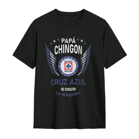 Men's Cruz Azul Graphic Tshirt - Soft, Classic Premium Cotton Short-Sleeve Vintage Oversized Basics Sportswear, Breathable Day Casual Streetwear, Ideal Gift for Football Fans