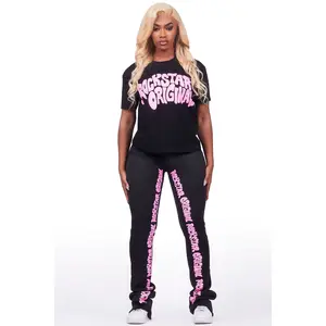 Monique Black T-Shirt Trackset
