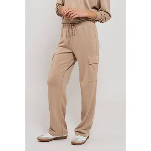 Taupe Accent Cargo Sweatpants