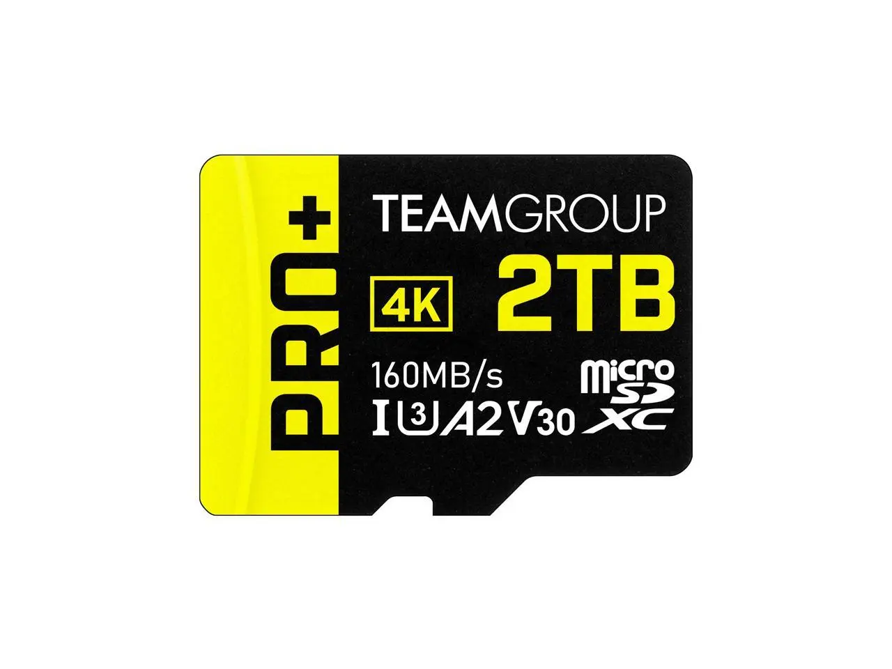 Team 2TB Pro+ microSDXC UHS-I/U3 Class 10 Memory Card with Adapter, compatible with Nintendo-Switch, Steam Deck, and ROG Ally, Speed Up to 160MB/s (TPPMSDX2TIA2V3072)
