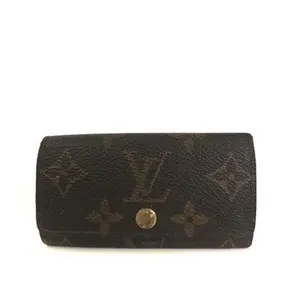 Pre-owned Louis Vuitton other Small Leather Goods Monogram Multicles 4 Ring Key Case Brown 11676668646/610119