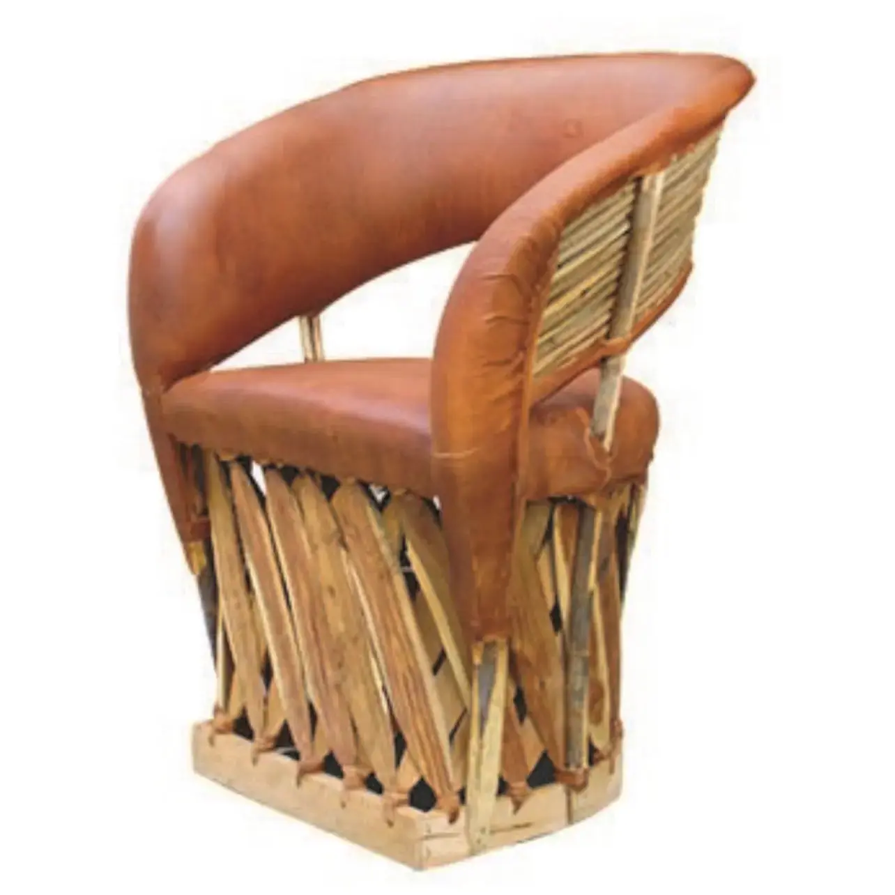 Mexican Handmade Cushioned Equipal Chairs- Traditional