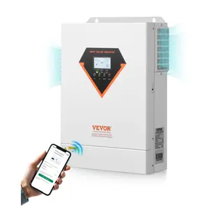 VEVOR Hybrid Solar Inverter, 6000W, All in One Pure Sine Wave Power Inverter Charger, 48V DC to 220/230V AC, with Built-in 120A MPPT Solar Controller, for Off-Grid System Lead Acid Lithium Battery