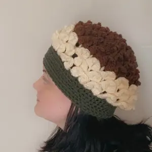 Crocheted sunflower hat