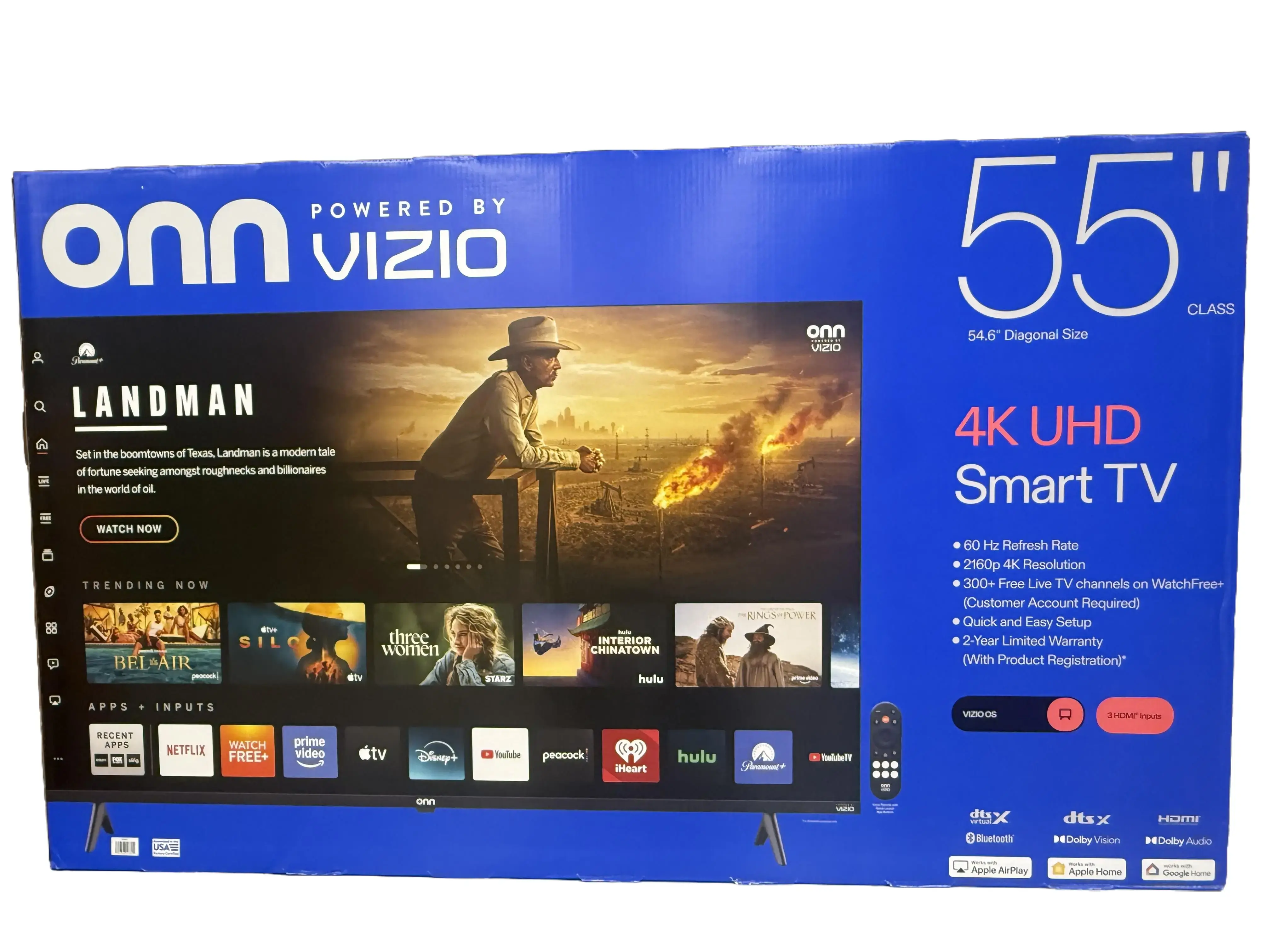 onn 55" Class 4K UHD Powered by VIZIO Smart Television, 55S4V1