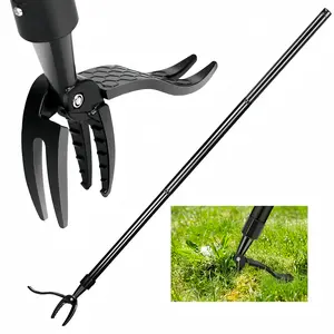 New 4-Claw Weed Puller 39inch Stand Up Weed Puller Tool with Long Handle Easily Remove Without Bending, Kneeling , or Pulling for Vegetable Gardening Backyard Farm Weeding