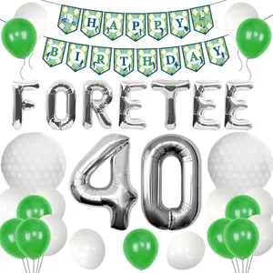 40th Birthday Decorations for Men Golf Themed Happy 40th Birthday Party Decorations Golf Birthday Banner 40th Golf Sports Birthday Party Decoration