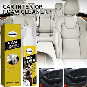 Car interior leather seat cleaner - dual-use water-free foaming agent for car and home - multi-functional foam cleaner for cars - auto parts - car beauty and maintenance spray