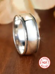 S925 Sterling Silver Vintage Ring with Box, Fashion Jewelry Accessories for Men & Women for Party, Daily Clothing Decor, Trendy All-match & Exquisite Jewelry for Anniversary Gift, Fashion Rings, Acquired Style Ring, Vintage Engagement Ring