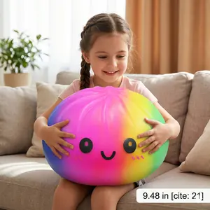 Extra Large Dumpling Squishy Stress Relief Toy - Soft TPR Material, Random Style, Anime Design, Valentine & Easter Gift for Kids
