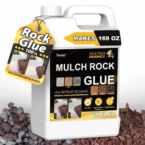 Concentrate Stone Glue, Makes 166oz Strong Mulch Rock Glue for Landscaping, Easy Hold Mulch Anchor for Outdoor Use, Heavy-Duty Gravel Binder Spray Easily Holds Rubber, Pine Straw, Bark, Pebble