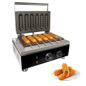 GR-XCXX6 Corn Dog Commercial Machine | 6 Hotdog Waffles on Sticks