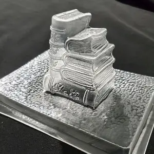 Flexible Mini Molde de Plastico - Fancy Mini Book Stack Design