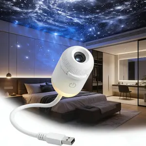 2-in-1 Projector Night Light,USB Galaxy Projector with 12 Random Sliding Projection Films,Starry Sky Night Light Projector with Adjustable Brightness for Car,Room Decor, wall lamp, a wonderful gift