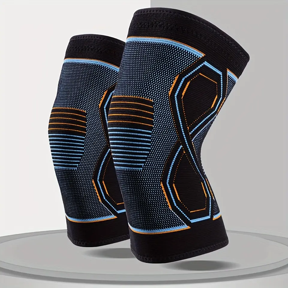 Unisex Compression Knee Sleeves, Snug-Fit Sporty Protective Gear for Workout - Breathable Elastic Joint Support for Running, Basketball, Weightlifting Recovery