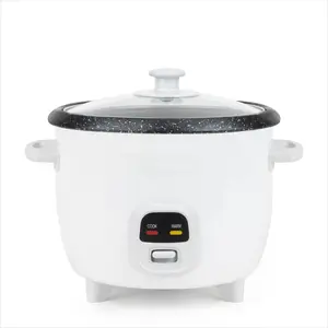 6-Cup Rice & Grain Cooker, 8X Bonded Granite Coating, White