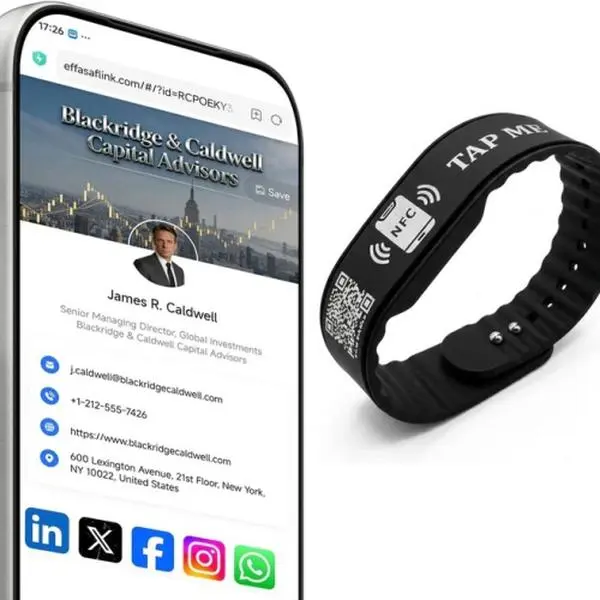 Silicone NFC Digital Business Card Wristband - Instant Tap-to-Share Functionality - No App Download Needed - Compatible with NFC-Enabled Smartphones - Lifetime Analytics for Professional Meetings