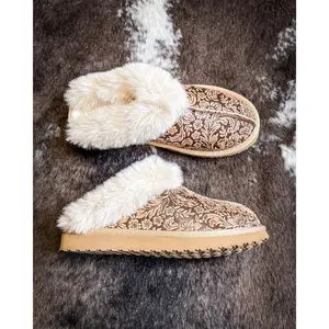 Very G Embossed Lolly Slipper in Tan for Women fun slippers woman slipper