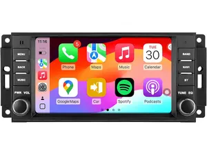 5G WiFi(6) Car Radio for Jeep Wrangler 2007-2018 Chrysler Dodge Ram 1500, Android13/Wireless CarPlay/Android Auto/ 7inch Touch Screen/GPS Navigation/Bluetooth/FM/HD Backup Camera (2+64)