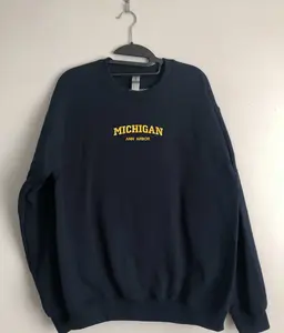Michigan Embroidered Crewneck Sweatshirt