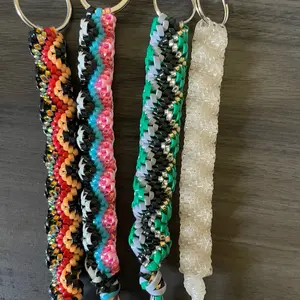 Cute and Practical Wave Stitch Keychain for Organization and Style