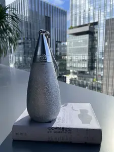 MSWJO MAX2025 Water Drop Titanium Cup 450ml Durable 316 Stainless Steel Double Insulated Lightweight Portable Cup for Travel Sports Car Daily Use Ideal Gift with Sparkling Finish and Sleek Strap Drinkware Flasks