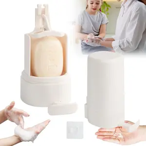 Soap Grinder for Bar Soap, Wall-Mounted Soap Grinding Box, No Drilling Waterproof Soap Container, Manual Bar Soap Shredder Dispenser, Soap Powder Grinder for Kitchen Bathroom Hand Washing Daioai