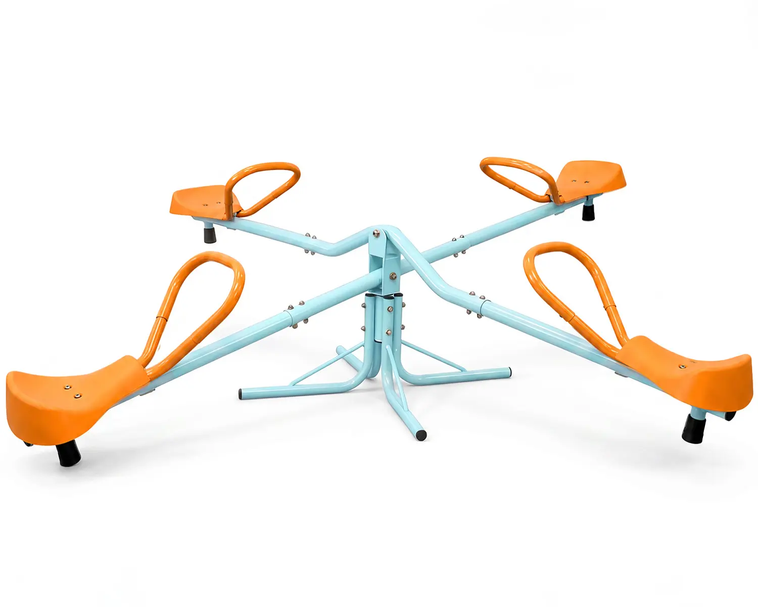 Kids 360° Spinning Seesaw - Heavy Duty Metal Kids Outdoor Play Outdoor Play Set for Ages 3-8, Rustproof, Non-Inflatable, Safe Sit & Spin with Comfort Grip, Stable Backyard Playground Toy, Outdoor Play Sets
