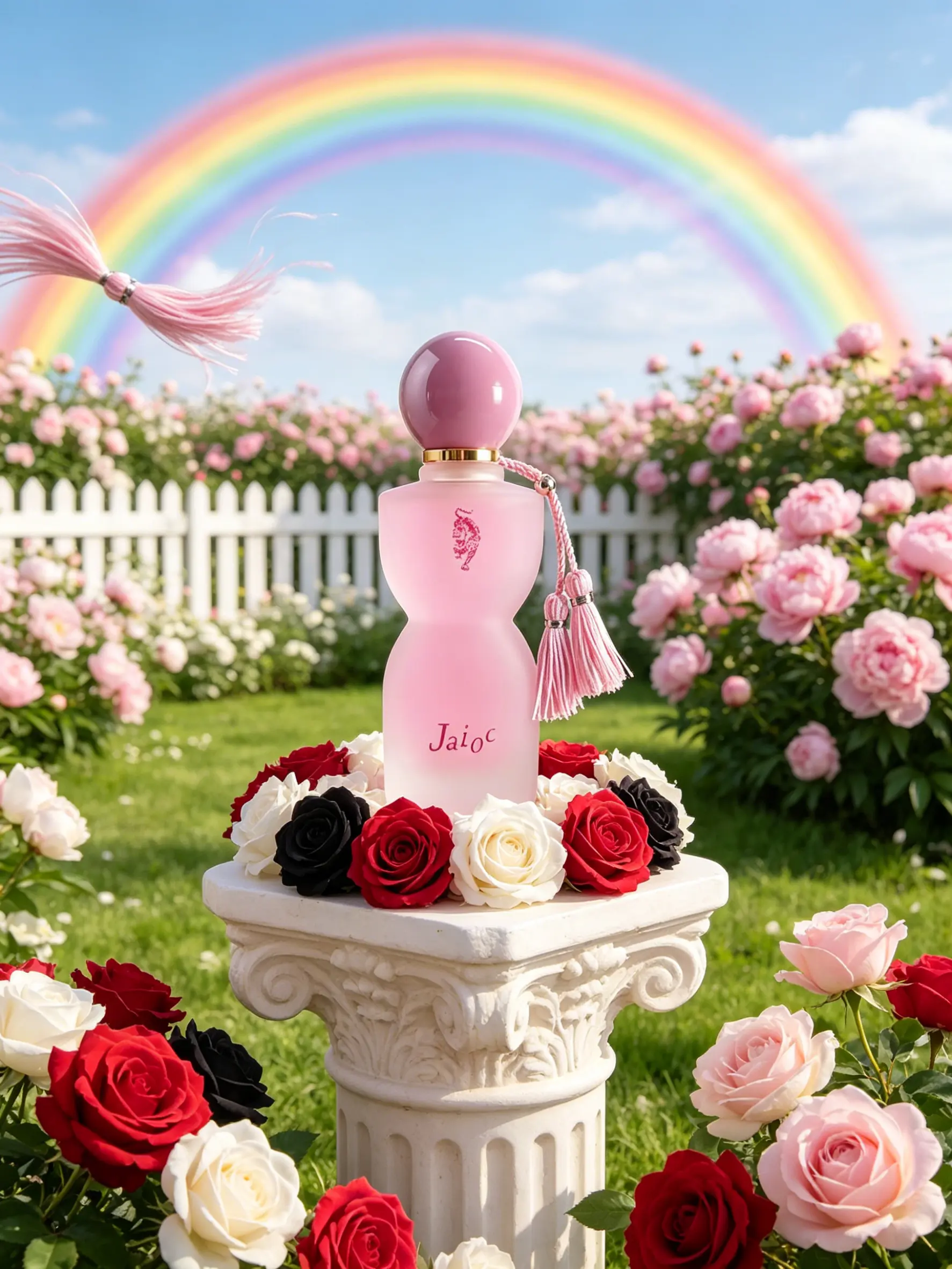 Jayoke Luxury Burgundy Women's Perfume - Red,Pink,White Scents - Elegant Tassel Bottle, Romantic Floral Notes - Ideal Gift for Any Occasion (Bottle, Elegant, Flowers, Girly Women's Fragrance), Bottle Women's Fragrance