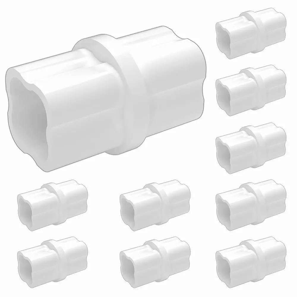 Formufit 3/4" PVC Coupling, White, 10-Pack - Furniture Grade Internal Connector