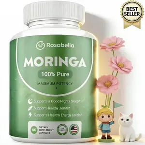3 Pack Rosabella Moringa Capsules 800mg | Supports Immune System, Gut Health, Digestion & Daily Vitamin Nutrition