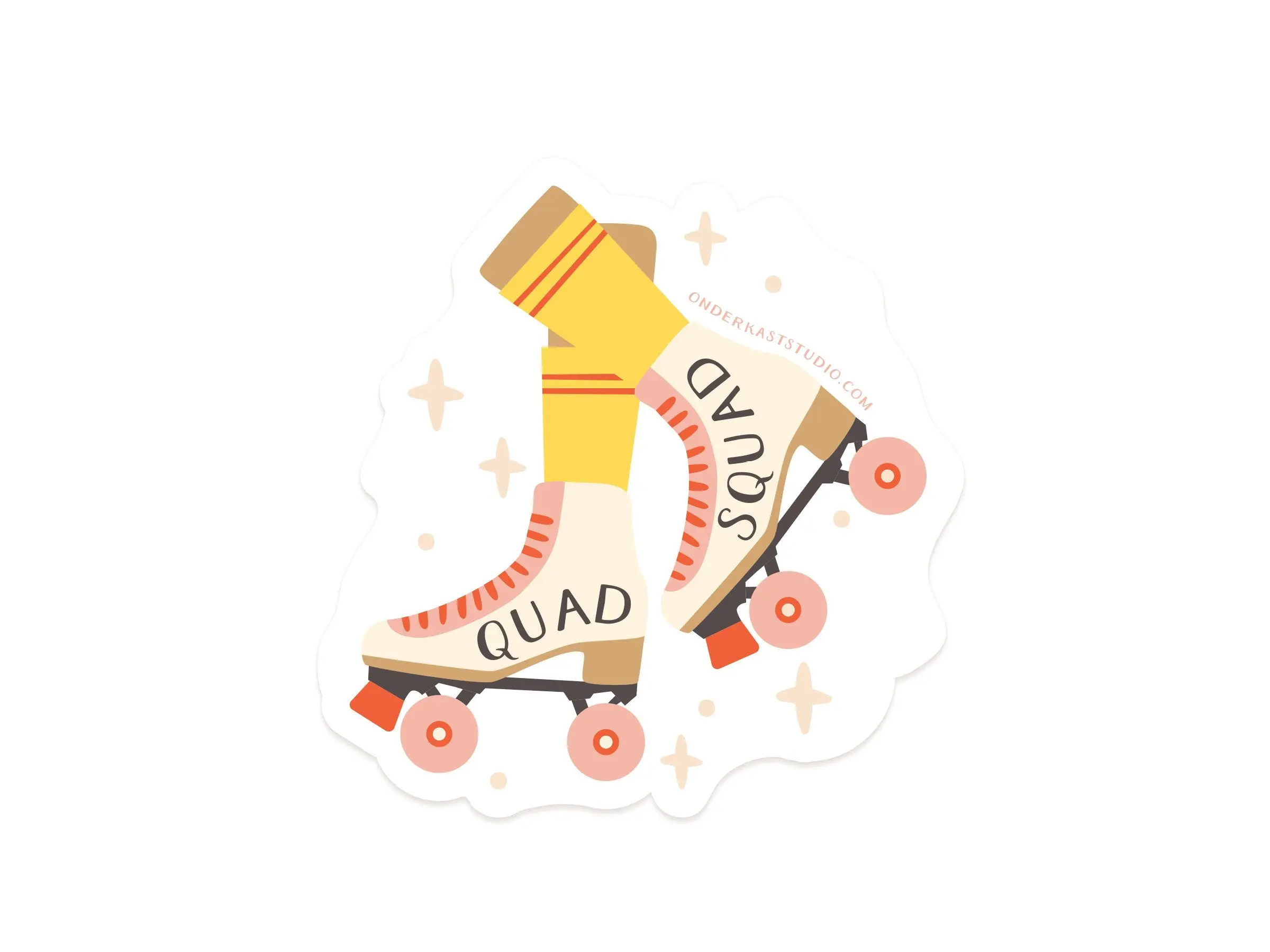 Quad Squad Roller Skates Sticker