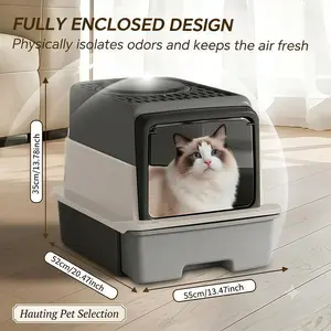 Cat Litter Box - 2026 Top-Rated, Pull-Out Drawer Design, No Scoop Required, Fits Modern Home Decor,litter box cats