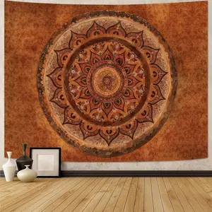 Accnicc Boho Mandala Tapestry Wall Hanging Hippie Bohemian Floral Medallion Indian Tapestry Aesthetic Wall Art Large Vintage Orange Brown Tapestries for Bedroom Living Room Dorm Decor 80 x 60 Inch