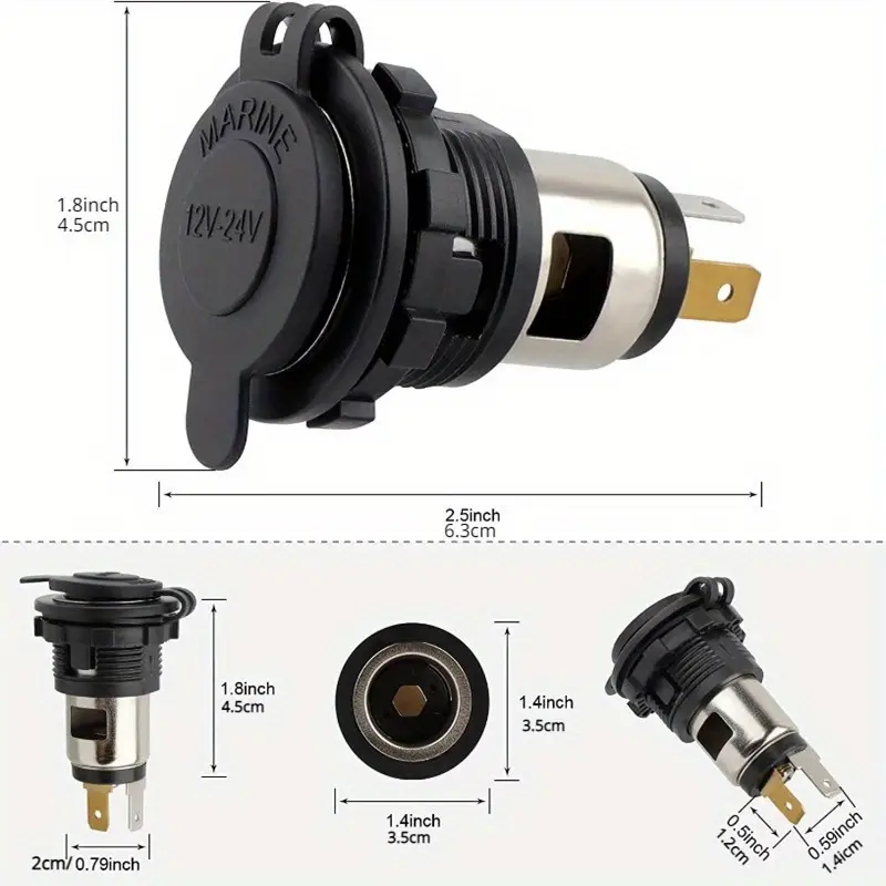 1pc New Car Plug Lighter assembly Socket socket car motorcycle retrofit 12V/24V Car Plug Lighter Socket 35/55g 980657495