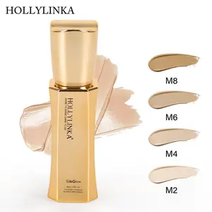 Hollylinka SilkGlow 24H Foundation 30ml – Full Coverage, Longwear, SPF Protection, Hydrating Matte Finish, Gentle Nourishing Formula for Sensitive Skin