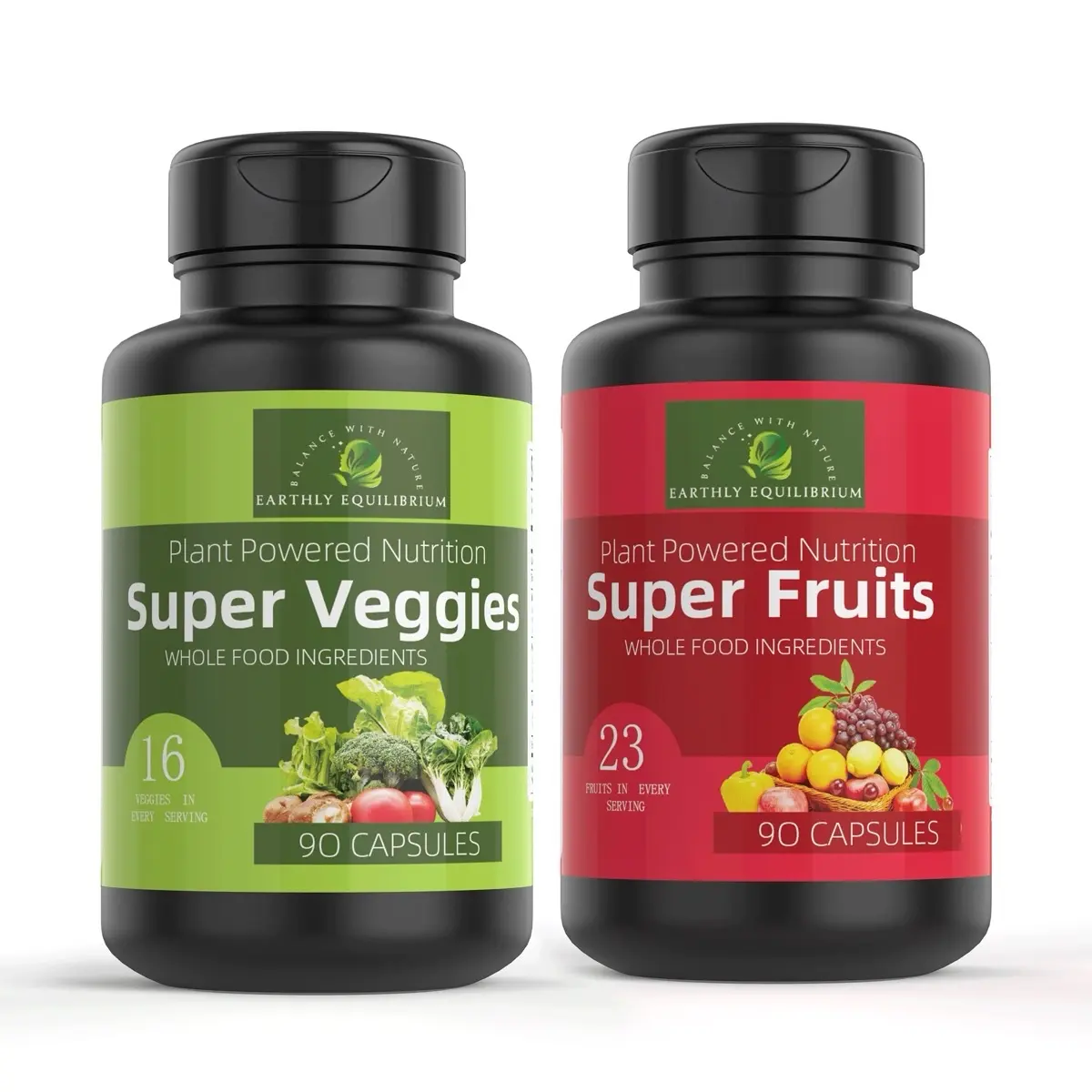 Earthly Equilibrium - All-Natural Dietary Supplement with Fruits & Veggies for Edible Healthcare - Antioxidants and Energy Support - 30-Day Supply Vitamins Fitness wholefood multivitamin