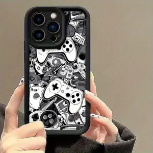 A Brand New Game Console Texture Pattern TPU Phone Case, Compatible With Iphone  16, 15, 14, 13, 12, 11 Pro Max, Phone Protective Cover, Suitable For  XS, XR, X, 8, 7 Plus, Perfect As A Christmas Or Halloween Gift For Family And Boyfriend'S Birthday.