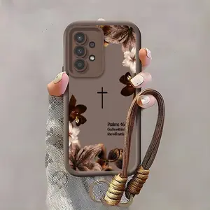 Suitable for [Galaxy A32 4g] high-end women's phone case🥰，a beautiful lanyard is included，Sophisticated Floral Patterns，drop-resistant and fingerprint-resistant YM99