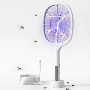 Handheld Electric Fly Swatter Bug Zapper Racket, Battery-Powered Insect Killer for Indoor & Outdoor Use, Portable Tennis-Style Tool for Effective Insect Control & Zapping Bugs with Zapper summerwins