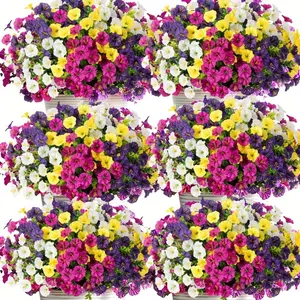 8-Bunch UV-Resistant Daisy Flowers, Vibrant Plastic Floral Arrangement for Indoor & Outdoor Decor, Versatile Use, Wedding Mother's Day Anniversary, Decorative Flowers