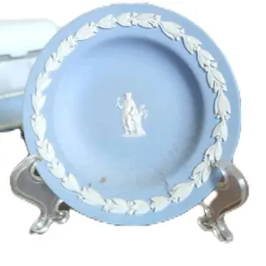 Wedgewood Pale Blue Jasperware Pin Dish - Elegant Design for Home Decor - Plates
