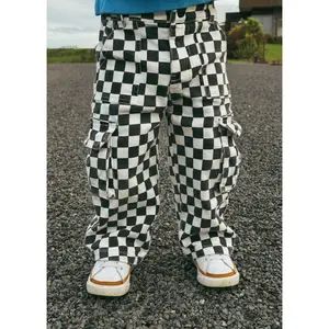 Checkered Baggy Cargo Pants