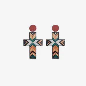 God's Love For Me Cross Drop Earrings