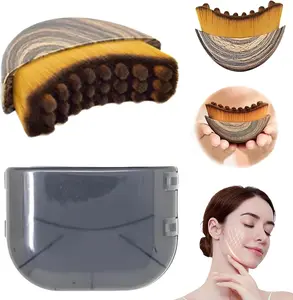 Lymphatic Contour Face Brush Gua Sha & Facial Roller Set 4-in-1 Gua Sha Massage Comb for Jawline Sculpting Tension Relief Lymphatic Drainage Anti-Aging Tools for Face Neck Body Daily Firming Unisex Gift